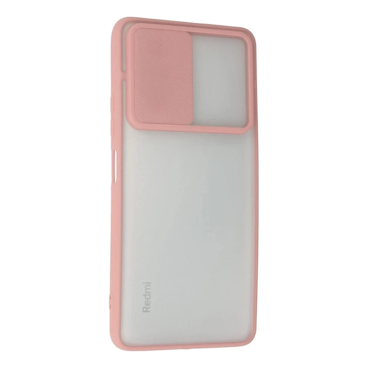 BFS  Xiaomi Redmi Note 10 Pro Kılıf Palm Buzlu Kamera Sürgülü Silikon - Pembe