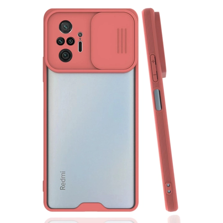 BFS  Xiaomi Redmi Note 10 Pro Kılıf Platin Kamera Koruma Silikon - Pembe