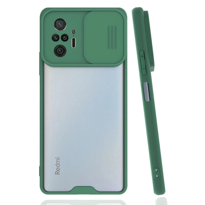 BFS  Xiaomi Redmi Note 10 Pro Kılıf Platin Kamera Koruma Silikon - Yeşil