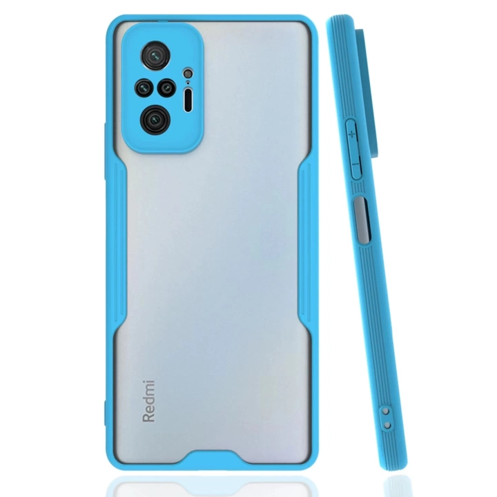 BFS  Xiaomi Redmi Note 10 Pro Kılıf Platin Silikon - Mavi