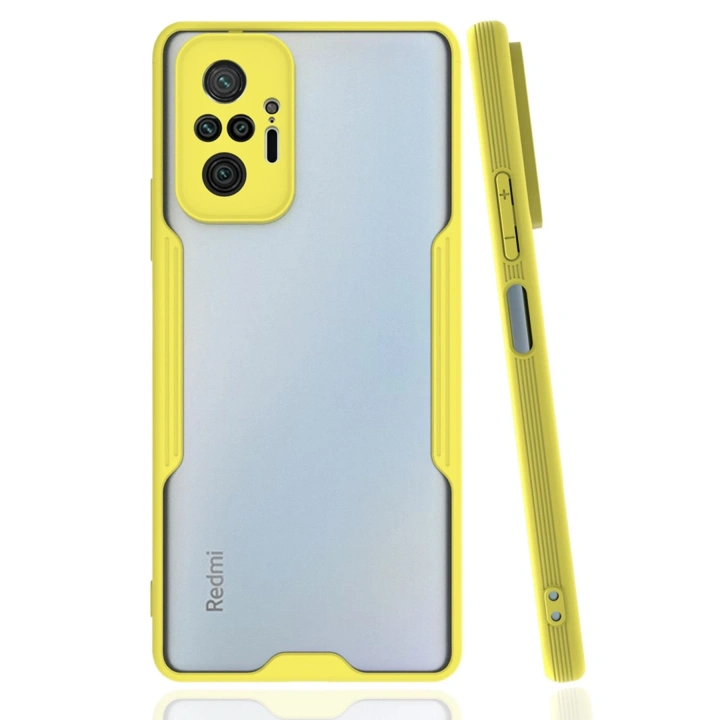 BFS  Xiaomi Redmi Note 10 Pro Kılıf Platin Silikon - Sarı