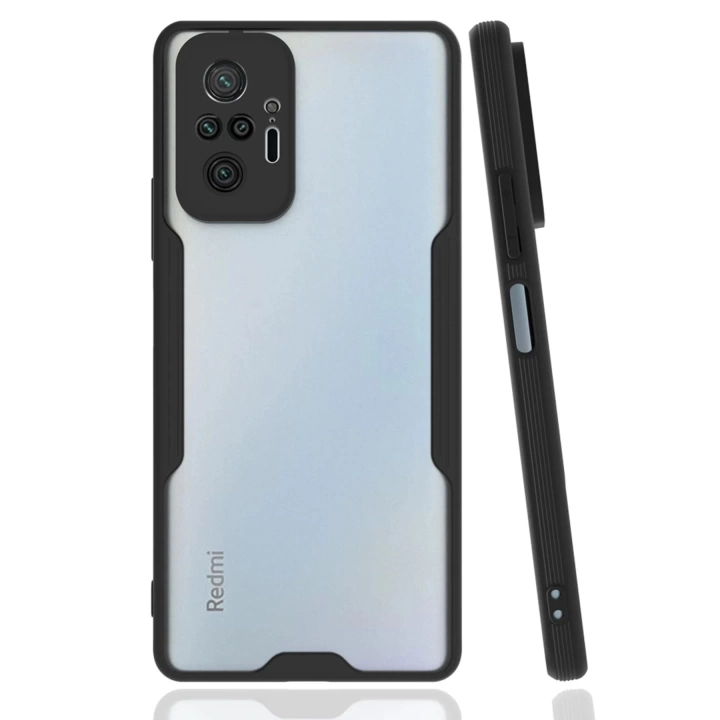 BFS  Xiaomi Redmi Note 10 Pro Kılıf Platin Silikon - Siyah