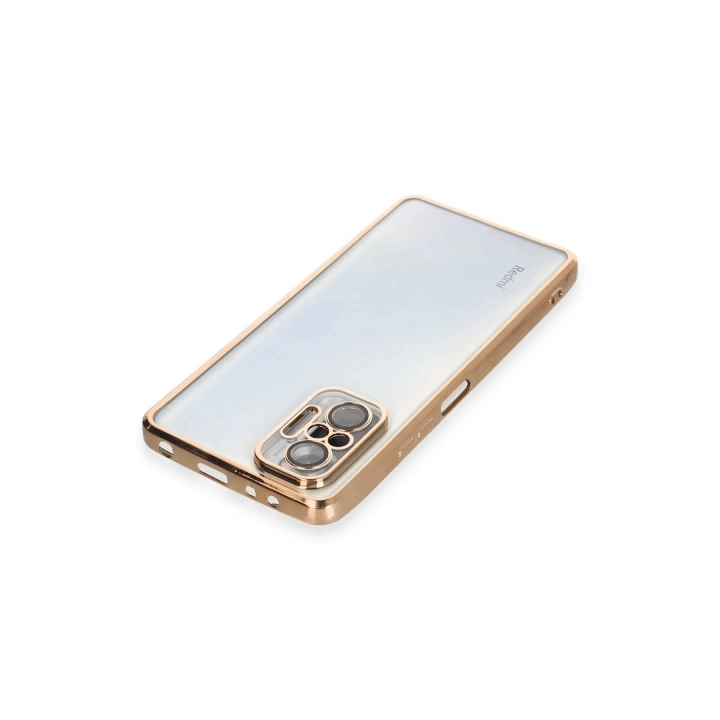 BFS  Xiaomi Redmi Note 10 Pro Kılıf Razer Lensli Silikon - Gold