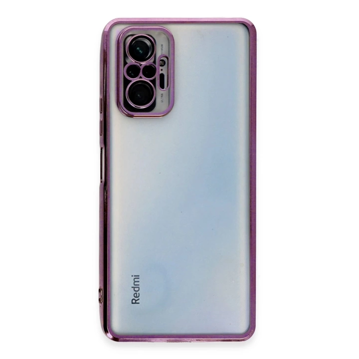 BFS  Xiaomi Redmi Note 10 Pro Kılıf Razer Lensli Silikon - Mor