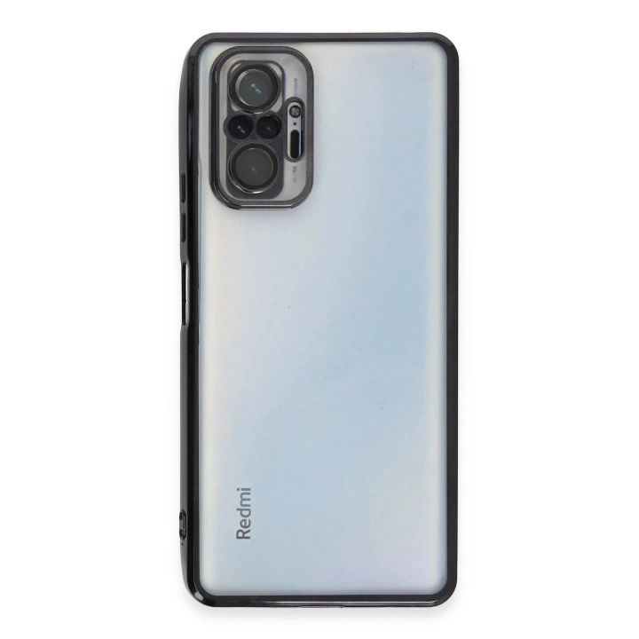 BFS  Xiaomi Redmi Note 10 Pro Kılıf Razer Lensli Silikon - Siyah
