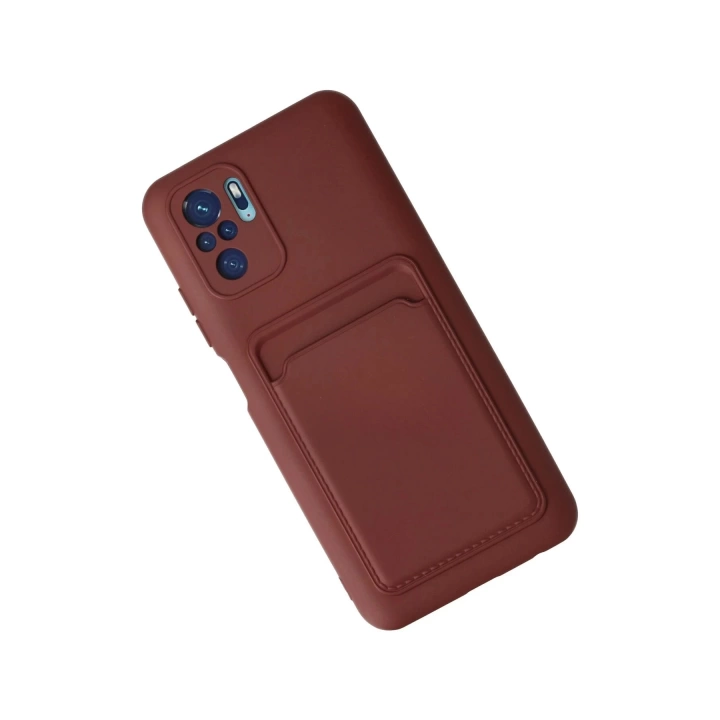 BFS  Xiaomi Redmi Note 10S Kılıf Kelvin Kartvizitli Silikon - Bordo