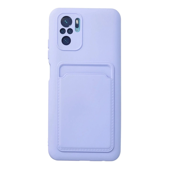 BFS  Xiaomi Redmi Note 10S Kılıf Kelvin Kartvizitli Silikon - Lila
