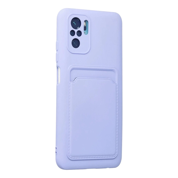 BFS  Xiaomi Redmi Note 10S Kılıf Kelvin Kartvizitli Silikon - Lila