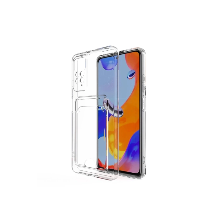 BFS  Xiaomi Redmi Note 11 Kılıf Kart Şeffaf Silikon - Şeffaf