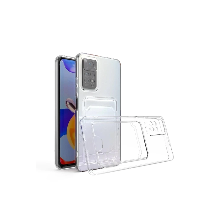 BFS  Xiaomi Redmi Note 11 Kılıf Kart Şeffaf Silikon - Şeffaf