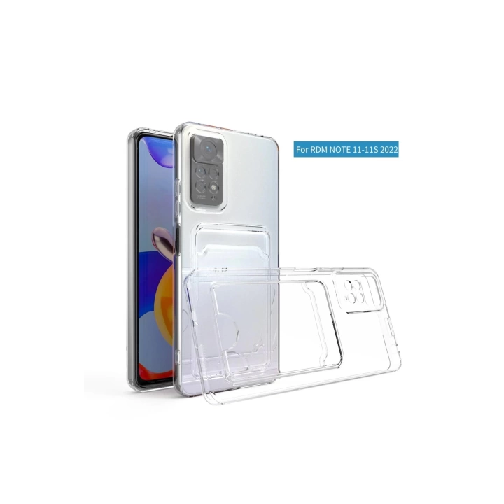 BFS  Xiaomi Redmi Note 11 Kılıf Kart Şeffaf Silikon - Şeffaf