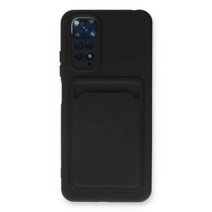 BFS Xiaomi Redmi Note 11 Kılıf Kelvin Kartvizitli Silikon - Siyah