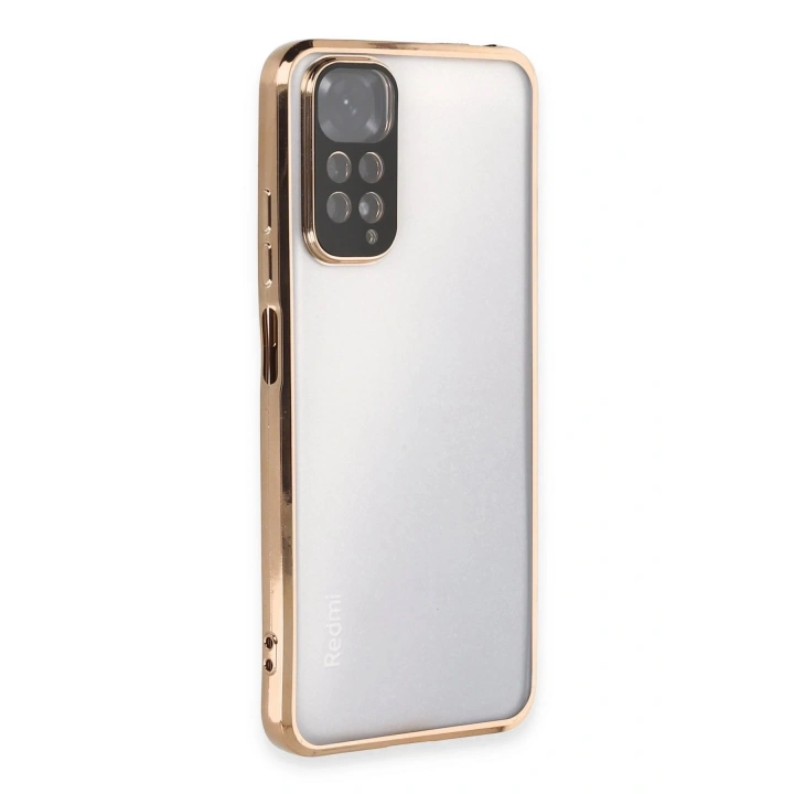 BFS Xiaomi Redmi Note 11 Kılıf Lensli Silikon - Gold