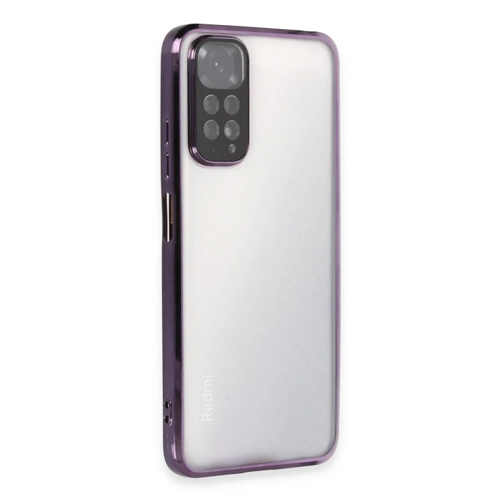 BFS Xiaomi Redmi Note 11 Kılıf Lensli Silikon - Mor