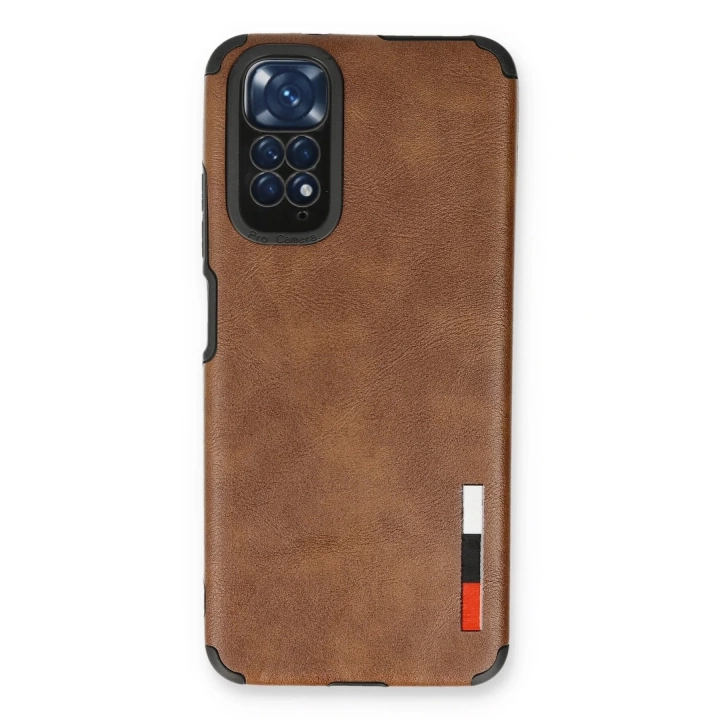 BFS  Xiaomi Redmi Note 11 Kılıf Loop Deri Silikon - Kahverengi
