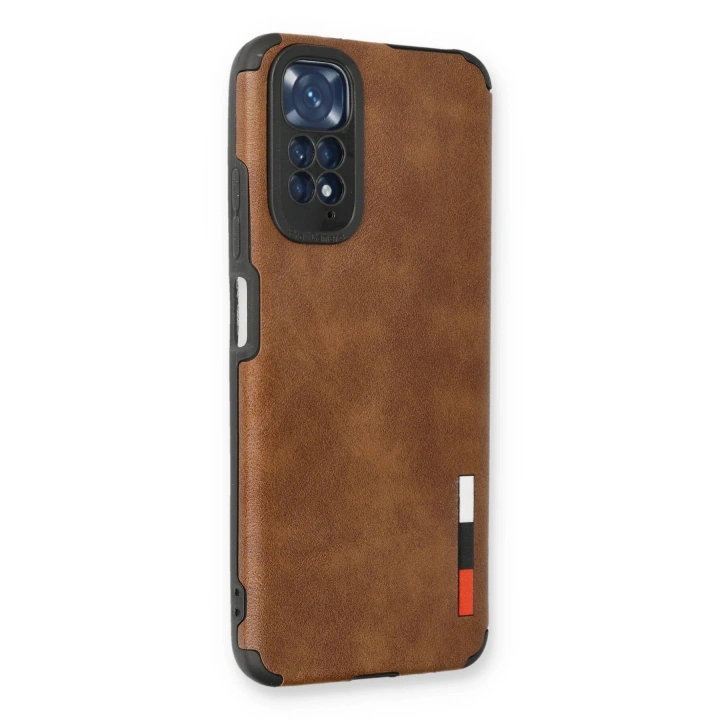 BFS  Xiaomi Redmi Note 11 Kılıf Loop Deri Silikon - Kahverengi