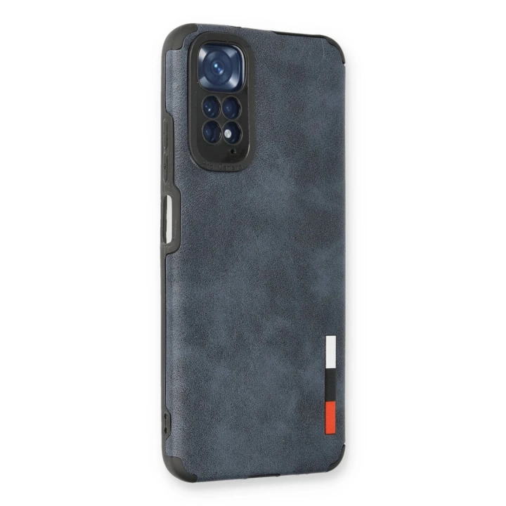 BFS  Xiaomi Redmi Note 11 Kılıf Loop Deri Silikon - Lacivert