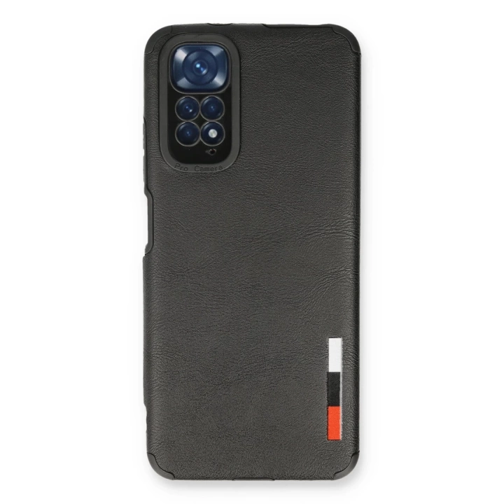 BFS  Xiaomi Redmi Note 11 Kılıf Loop Deri Silikon - Siyah