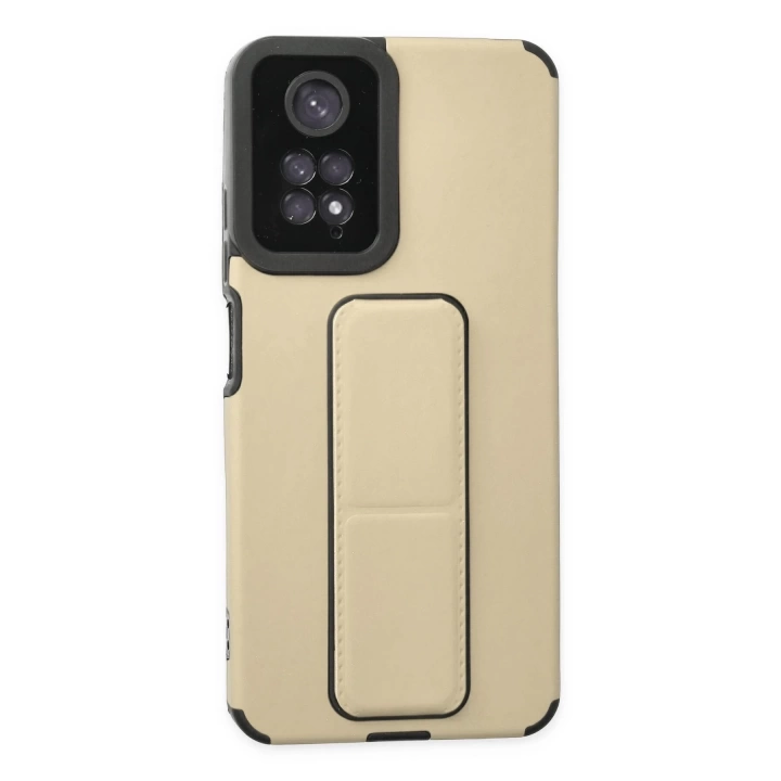 BFS  Xiaomi Redmi Note 11 Kılıf Mega Standlı Silikon - Gold