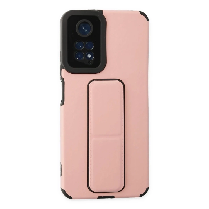 BFS  Xiaomi Redmi Note 11 Kılıf Mega Standlı Silikon - Pudra