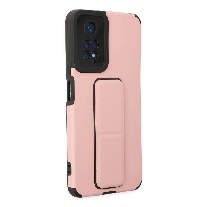 BFS  Xiaomi Redmi Note 11 Kılıf Mega Standlı Silikon - Pudra