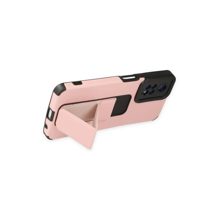 BFS  Xiaomi Redmi Note 11 Kılıf Mega Standlı Silikon - Pudra