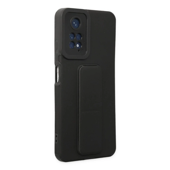 BFS  Xiaomi Redmi Note 11 Kılıf Mega Standlı Silikon - Siyah