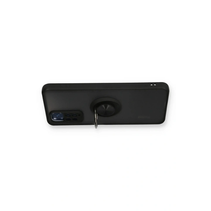 BFS Xiaomi Redmi Note 11 Kılıf Montreal Yüzüklü Silikon Kapak - Siyah