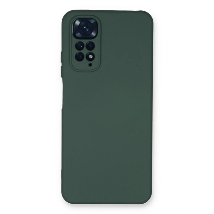 BFS Xiaomi Redmi Note 11 Kılıf Nano içi Kadife Silikon - Koyu Yeşil