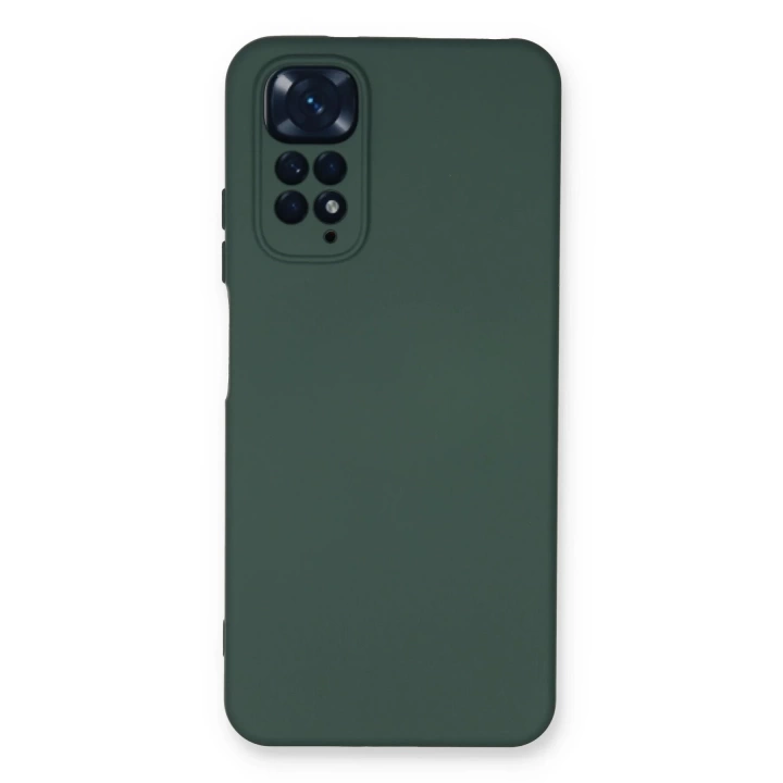 BFS  Xiaomi Redmi Note 11 Kılıf Nano içi Kadife Silikon - Koyu Yeşil