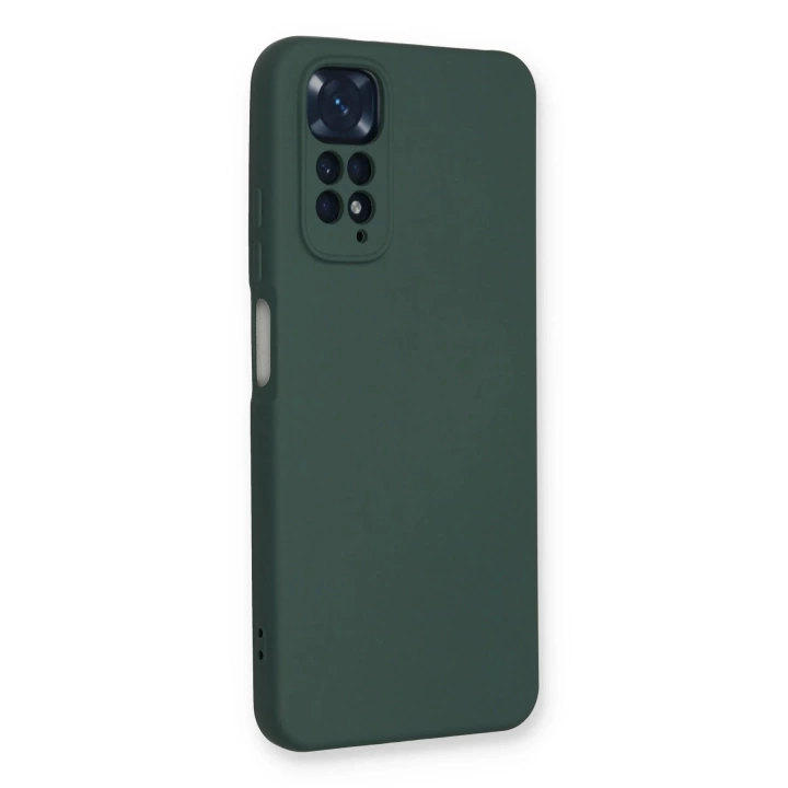 BFS  Xiaomi Redmi Note 11 Kılıf Nano içi Kadife Silikon - Koyu Yeşil