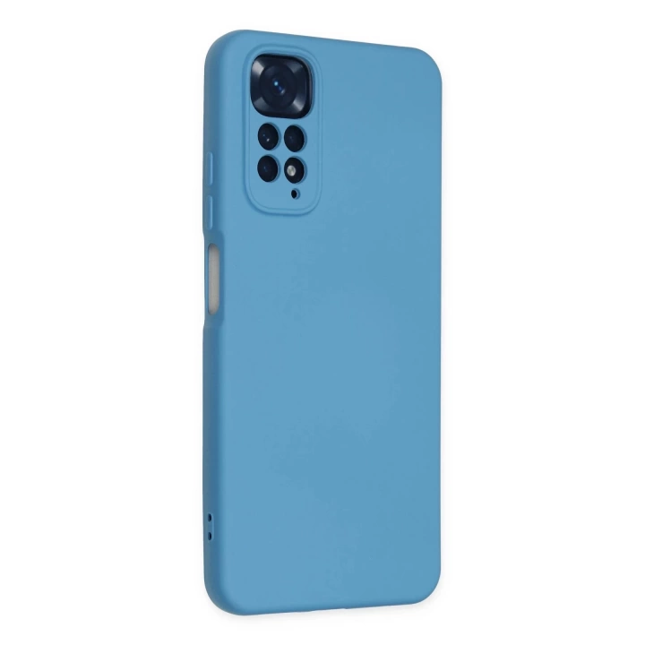 BFS  Xiaomi Redmi Note 11 Kılıf Nano içi Kadife Silikon - Mavi