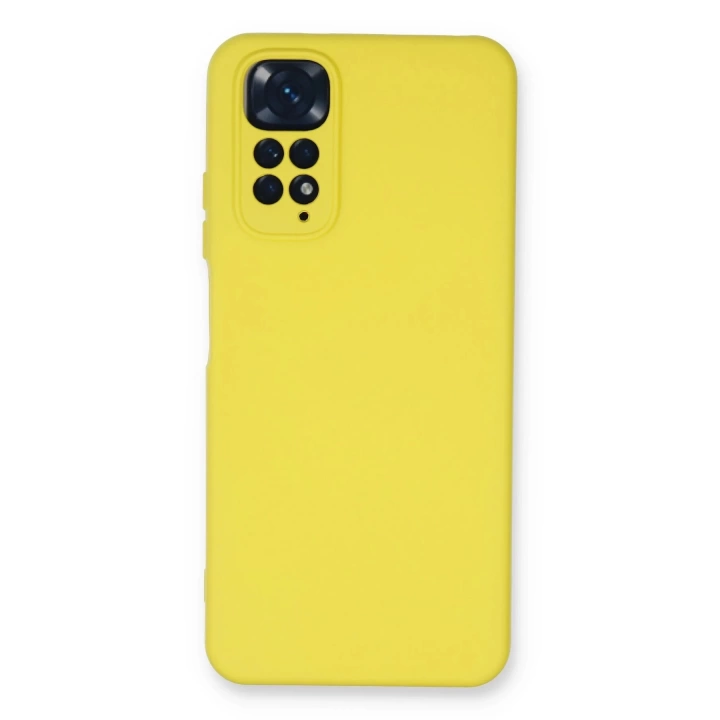BFS  Xiaomi Redmi Note 11 Kılıf Nano içi Kadife Silikon - Sarı