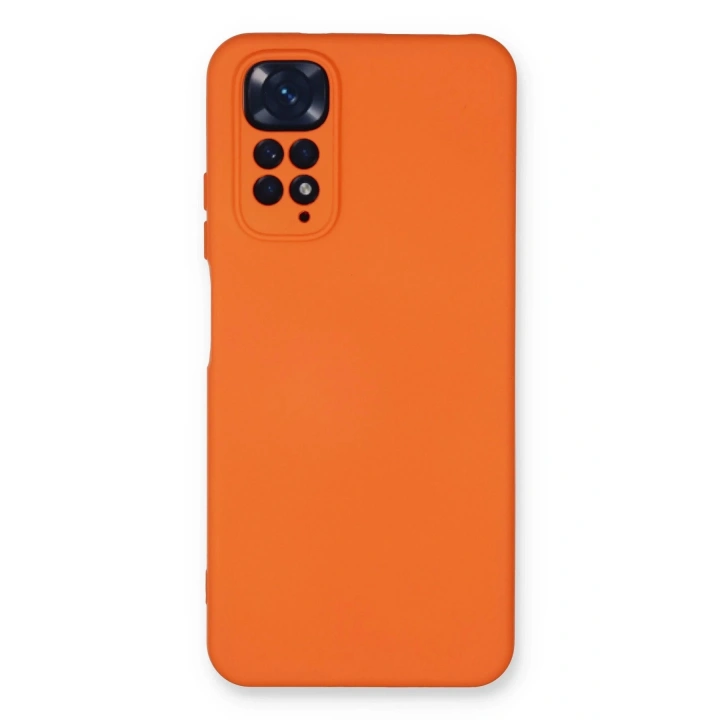 BFS Xiaomi Redmi Note 11 Kılıf Nano içi Kadife Silikon - Turuncu