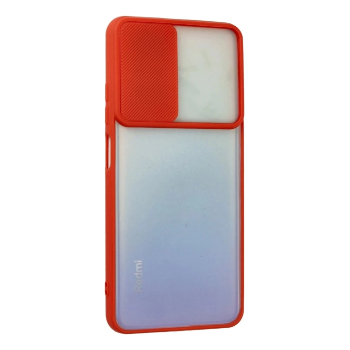 BFS  Xiaomi Redmi Note 11 Kılıf Palm Buzlu Kamera Sürgülü Silikon - Kırmızı