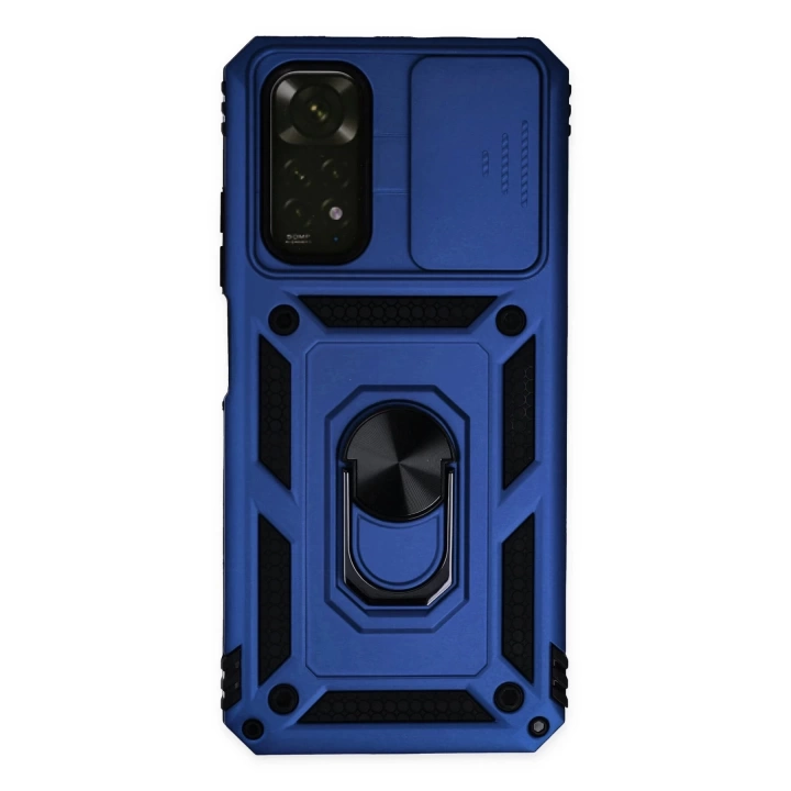 BFS Xiaomi Redmi Note 11 Kılıf Pars Lens Yüzüklü Silikon - Lacivert