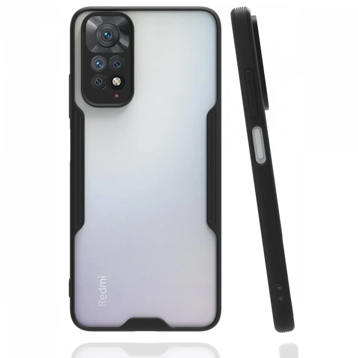 BFS  Xiaomi Redmi Note 11 Kılıf Platin Silikon - Siyah