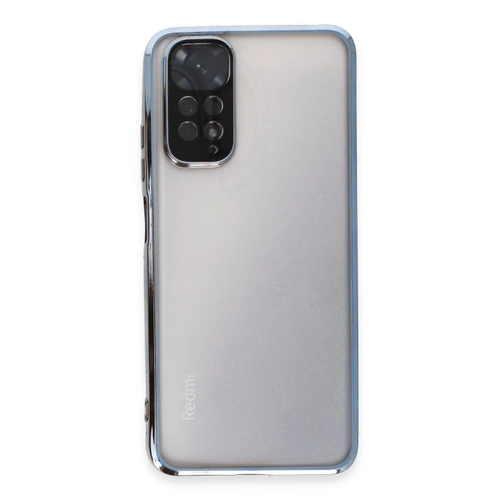 BFS  Xiaomi Redmi Note 11 Kılıf Razer Lensli Silikon - Açık Mavi