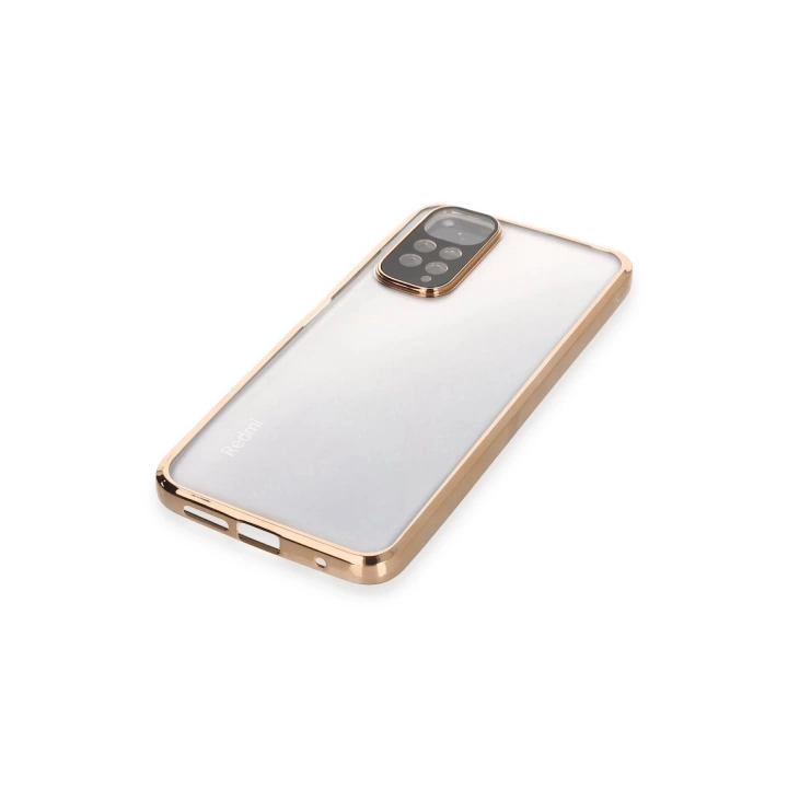 BFS  Xiaomi Redmi Note 11 Kılıf Razer Lensli Silikon - Gold