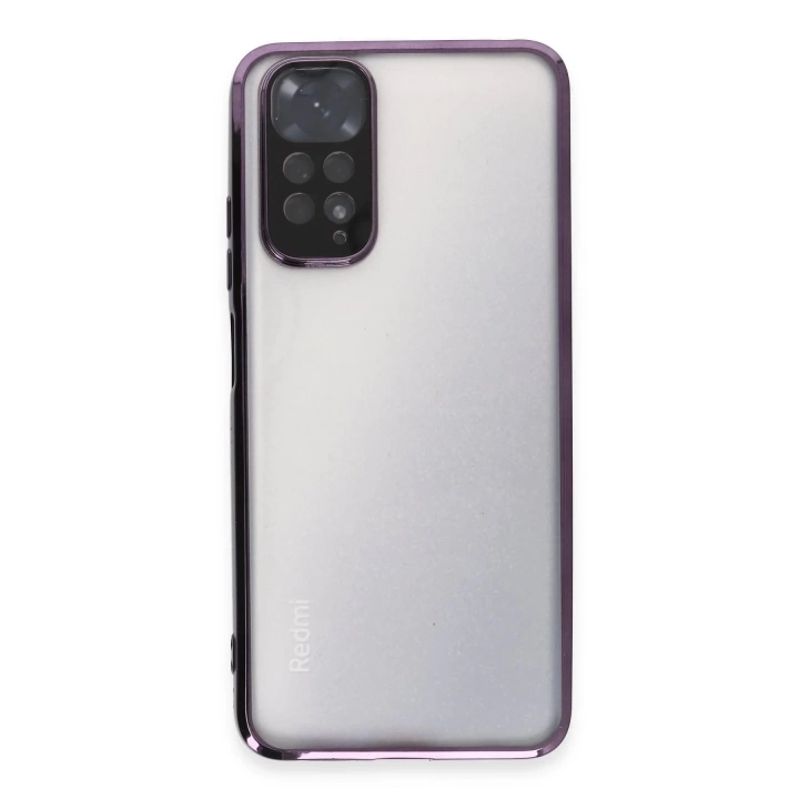 BFS  Xiaomi Redmi Note 11 Kılıf Razer Lensli Silikon - Mor