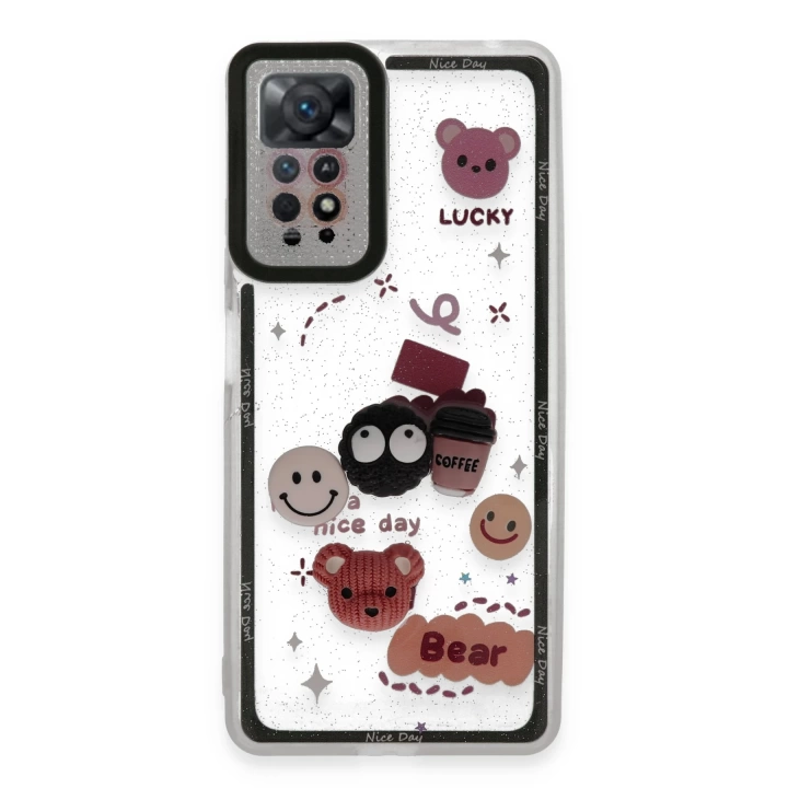 BFS  Xiaomi Redmi Note 11 Kılıf Sweet Desenli Silikon Kapak - Sarı