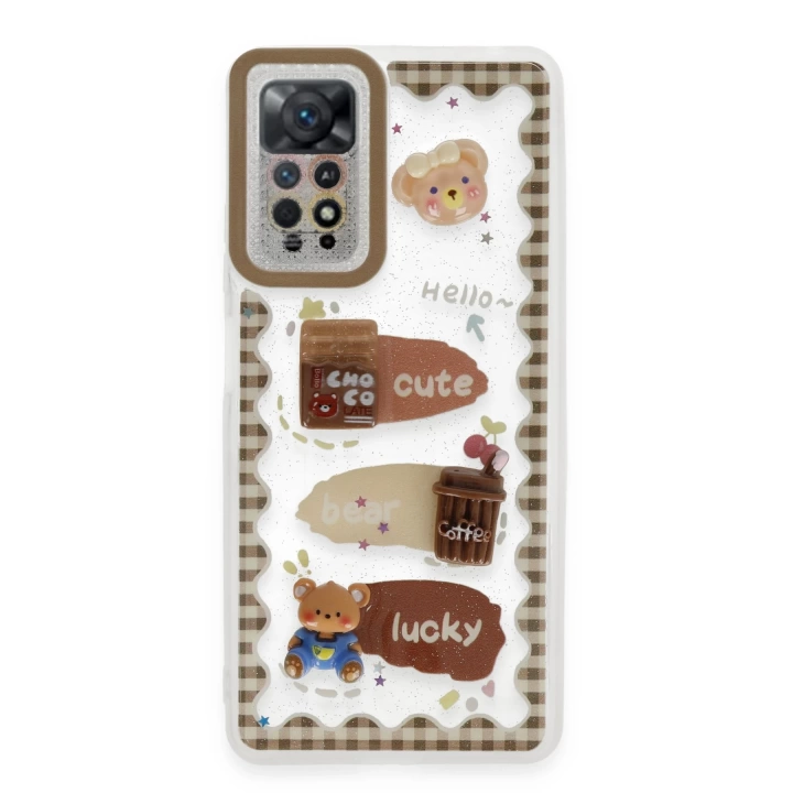BFS  Xiaomi Redmi Note 11 Kılıf Sweet Desenli Silikon Kapak - Şeffaf