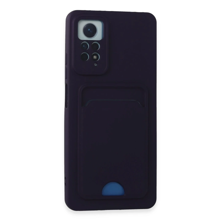 BFS  Xiaomi Redmi Note 11 Pro Kılıf Kelvin Kartvizitli Silikon - Derin Mor