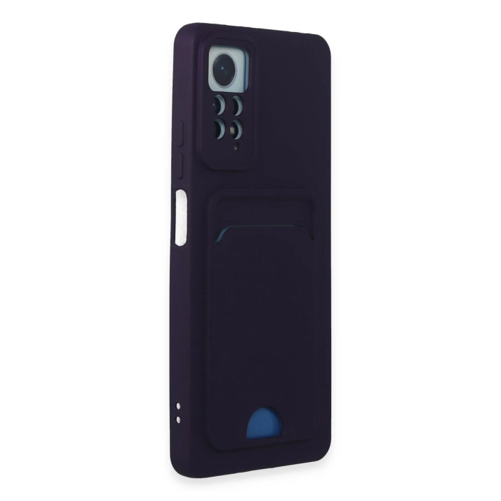 BFS  Xiaomi Redmi Note 11 Pro Kılıf Kelvin Kartvizitli Silikon - Derin Mor