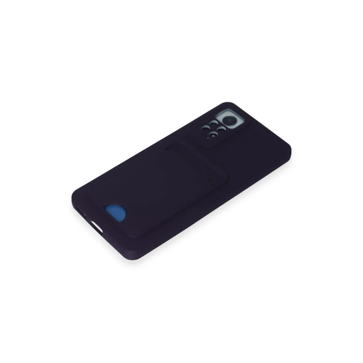 BFS  Xiaomi Redmi Note 11 Pro Kılıf Kelvin Kartvizitli Silikon - Derin Mor