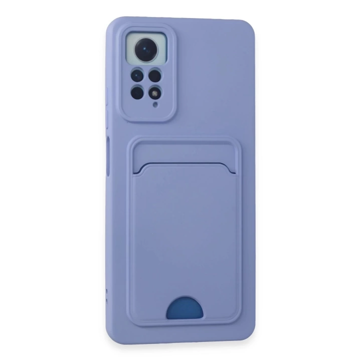 BFS  Xiaomi Redmi Note 11 Pro Kılıf Kelvin Kartvizitli Silikon - Lila