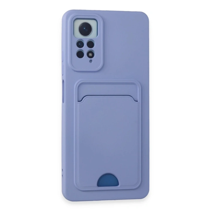 BFS Xiaomi Redmi Note 11 Pro Kılıf Kelvin Kartvizitli Silikon - Lila