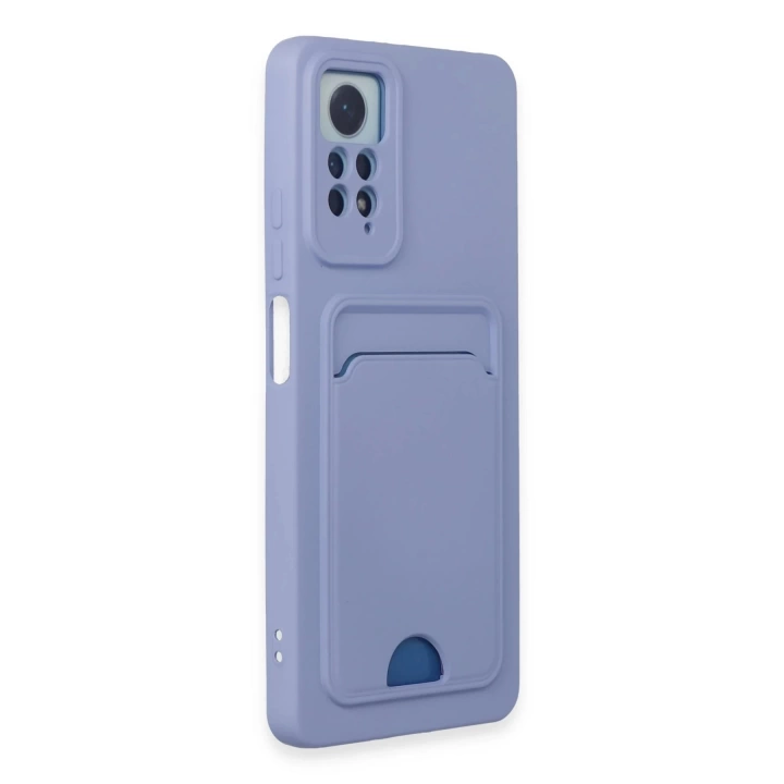 BFS  Xiaomi Redmi Note 11 Pro Kılıf Kelvin Kartvizitli Silikon - Lila