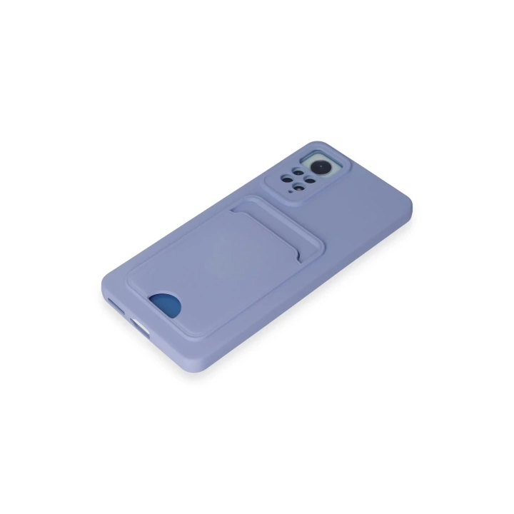 BFS  Xiaomi Redmi Note 11 Pro Kılıf Kelvin Kartvizitli Silikon - Lila