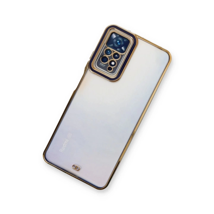 BFS  Xiaomi Redmi Note 11 Pro Kılıf Liva Lens Silikon - Mavi